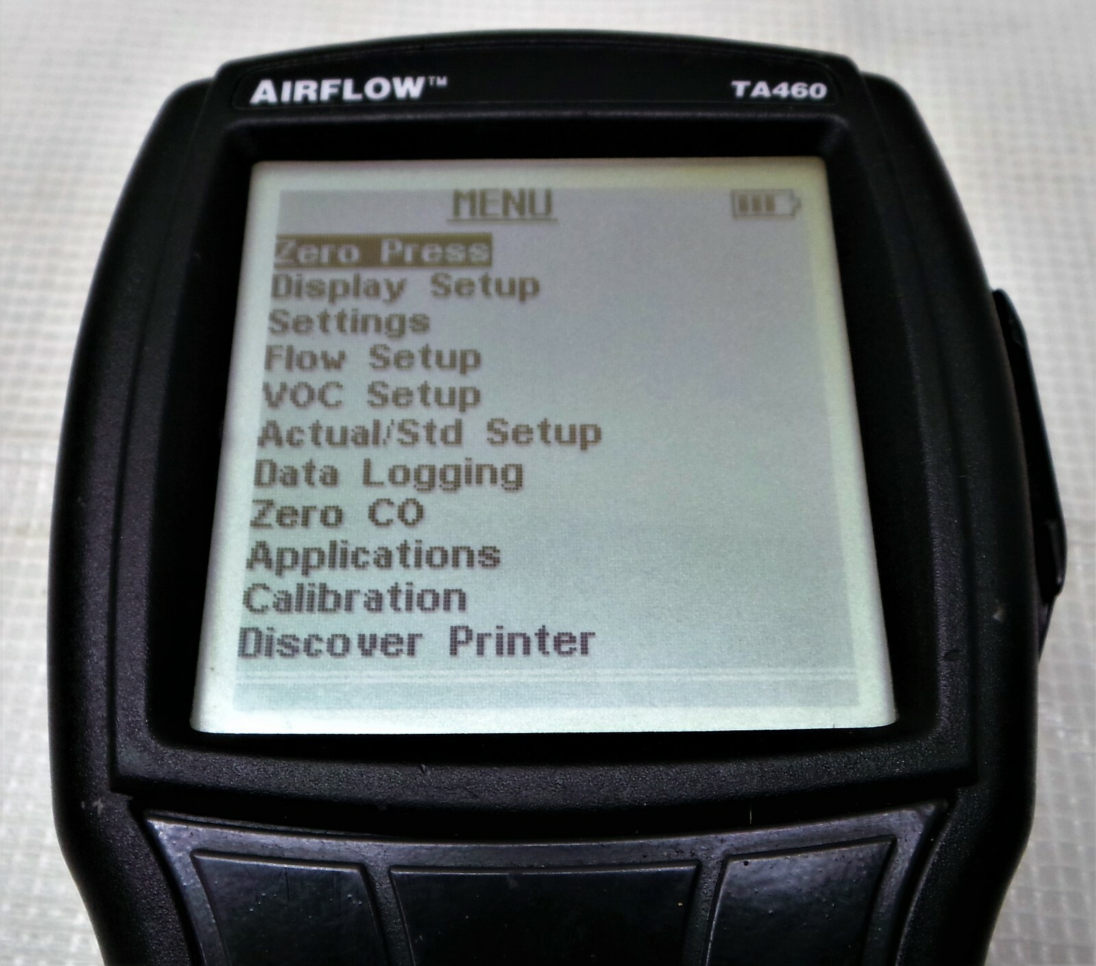 AIRFLOW TA460-P INSTRUMENTS MULTI-FUNCTION ANEMOMETER