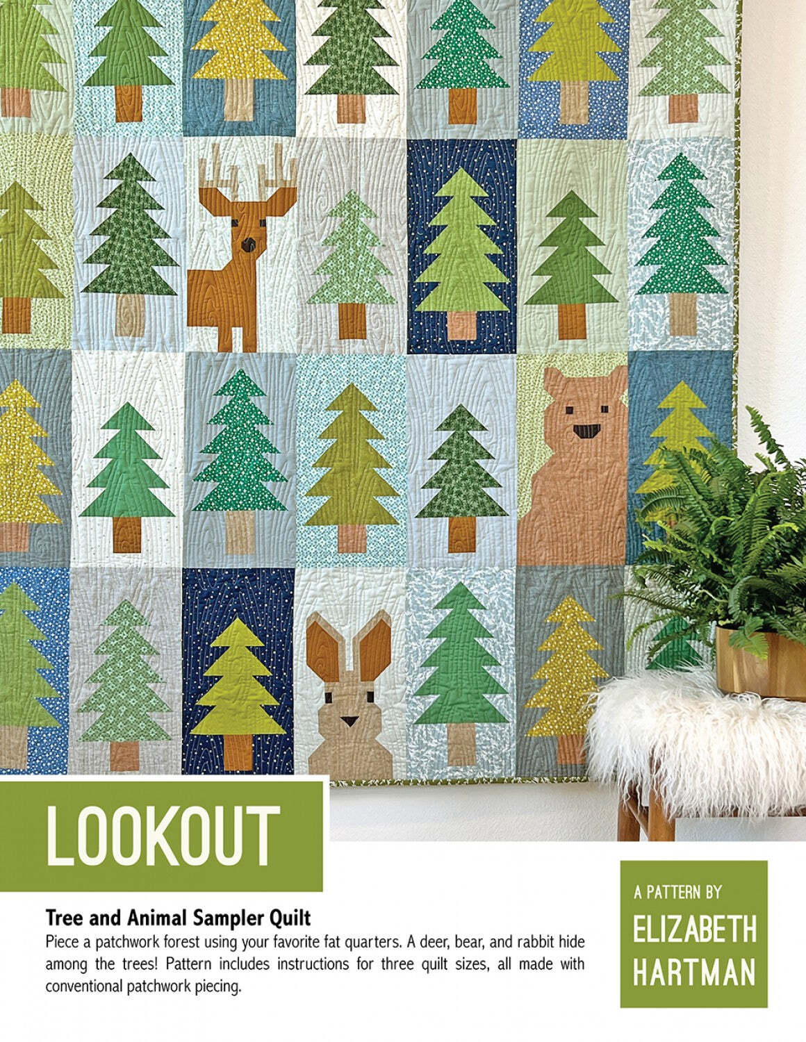 Lookout Tree and Animal Sampler Quilt Pattern by Elizabeth Hartman