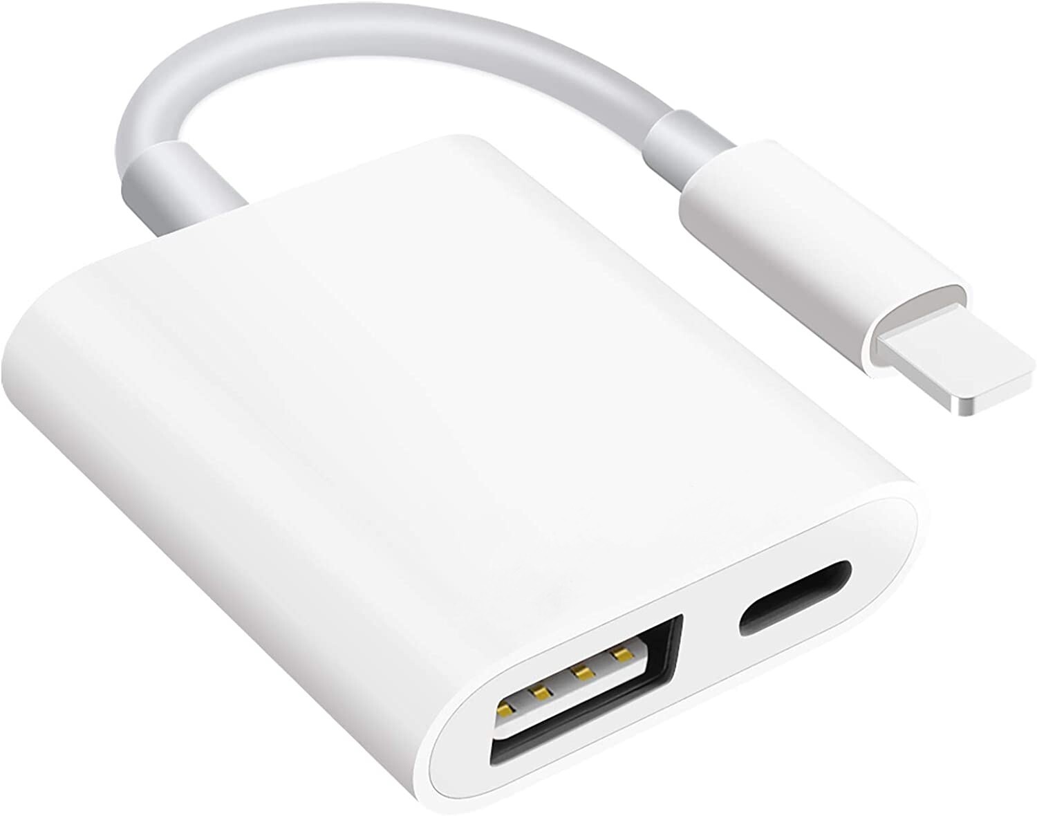 For Apple USB Camera Adapter Transfer Photos Videos with charging for iPhone