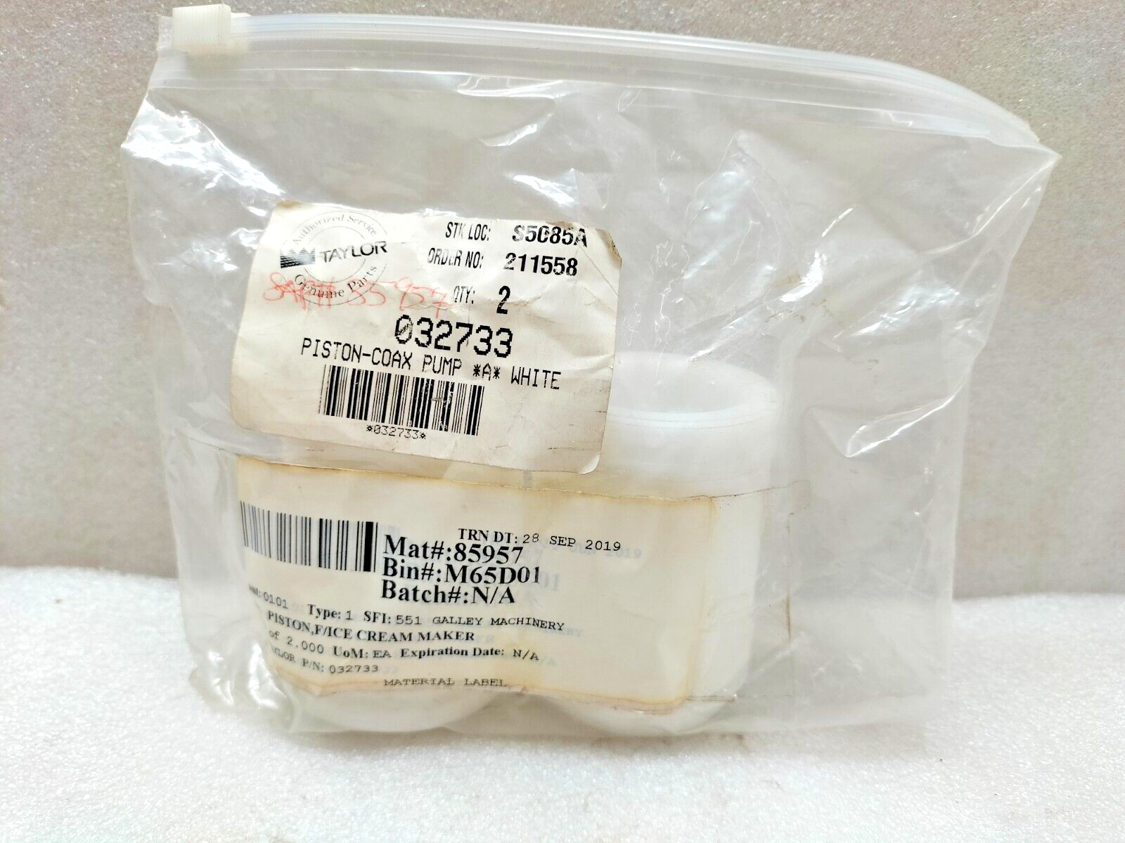 TAYLOR 032733 PISTON-COAX PUMP-A-WHITE