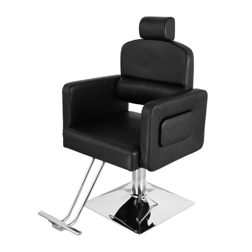 Hydraulic Reclining Barber Chairs Heavy Duty Salon Chair for Hair Stylist(Black)