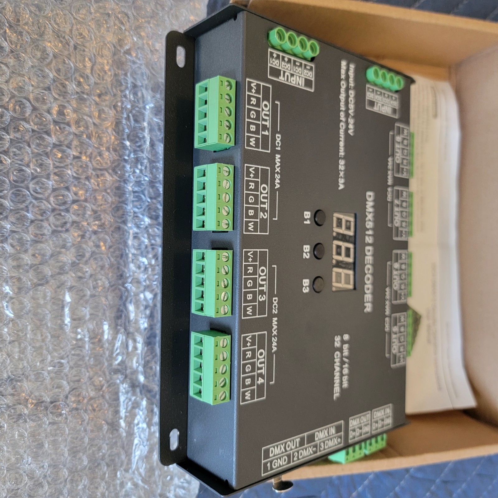 32 Channel 96A RGBW DMX 512 LED Decoder Controller DMX Dimmer DC5-24V RGBW