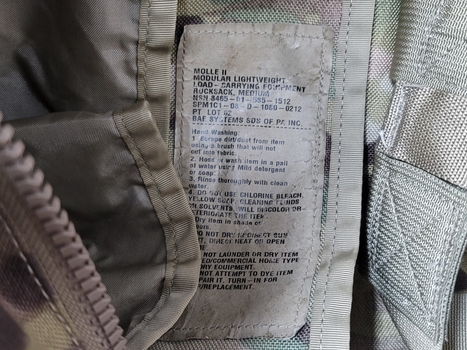 USGI OCP/Multicam Molle II Medium Rucksack Ruck Backpack Complete Assembly