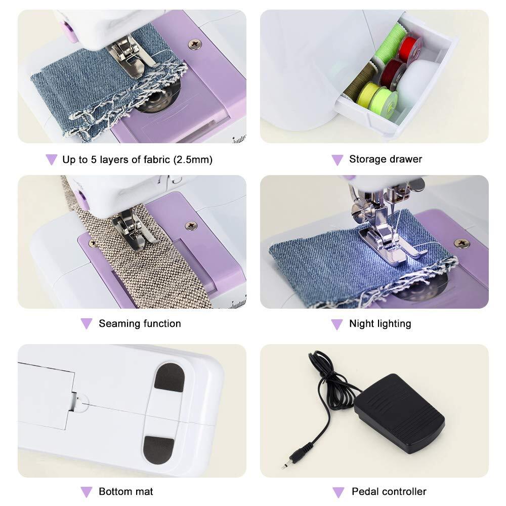Portable Electric Sewing Machine Crafting Mending Machine 12 Built-In Stitches