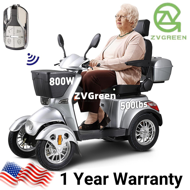 4 Wheels Travel Mobility Scooter 800W 60V 20AH Battery Motor fit Adult Senior