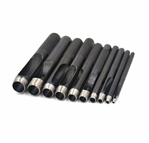 10pcs Round Steel Leather Craft Hollow Hole Punch 1mm To 10mm For Leather Belt