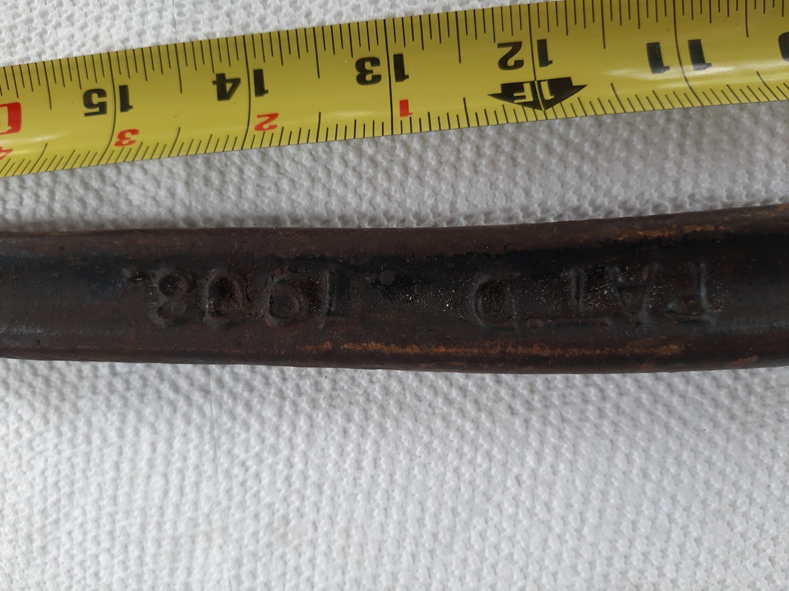 RARE Antique Cochran 18" pipe wrench model 1910 patented 1908