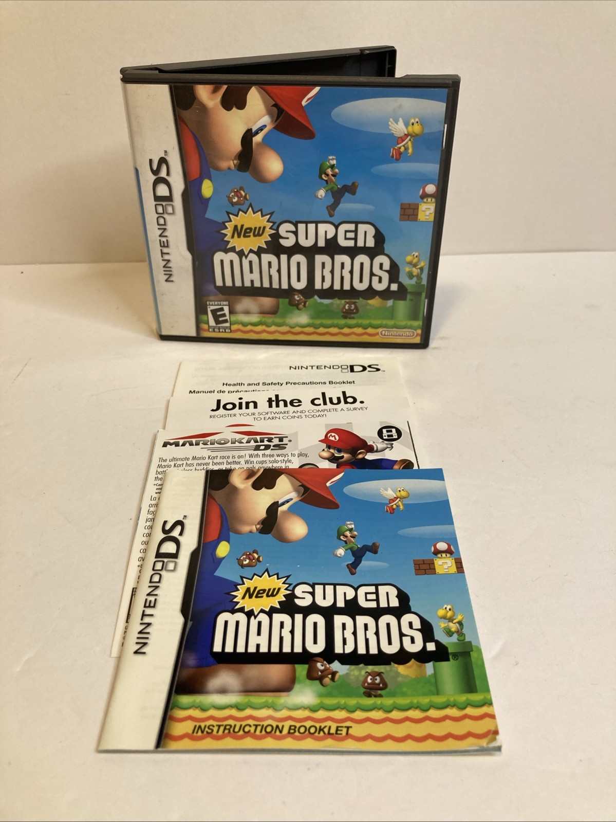 Super Mario Bros Nintendo DS Case and Manuals Only * GAME NOT INCLUDED *