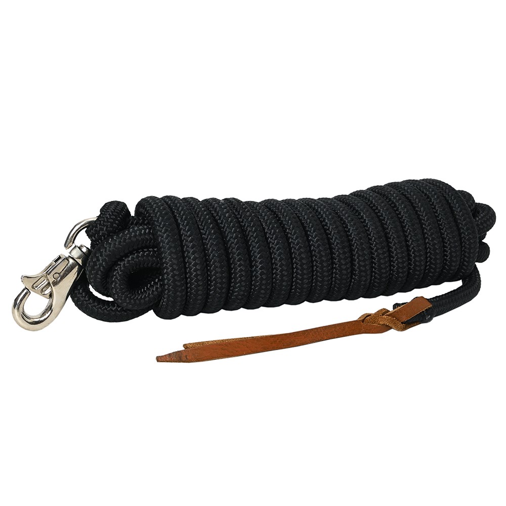 KK 14 ft & 25 ft. Hilason Western Horse Nylon Lead Rope w/ snap and Latigo Ends