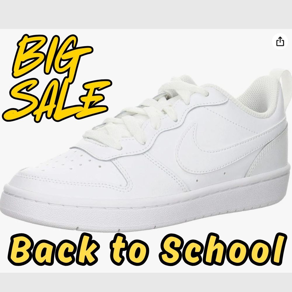 Nike Boy's Size 6.5Y - Court Borough Low 2 (GS) BQ5448-100