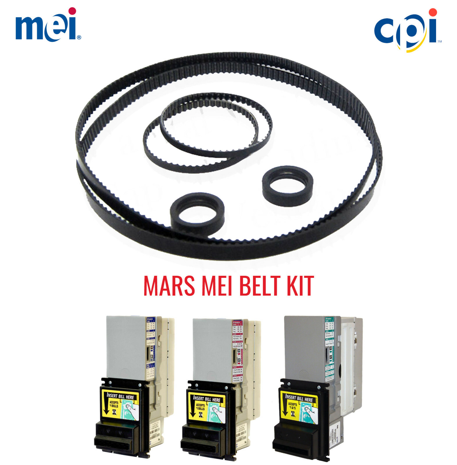 MEI MARS AE 2412 Bill Validator/Bill Acceptor Belt Kit - NEW