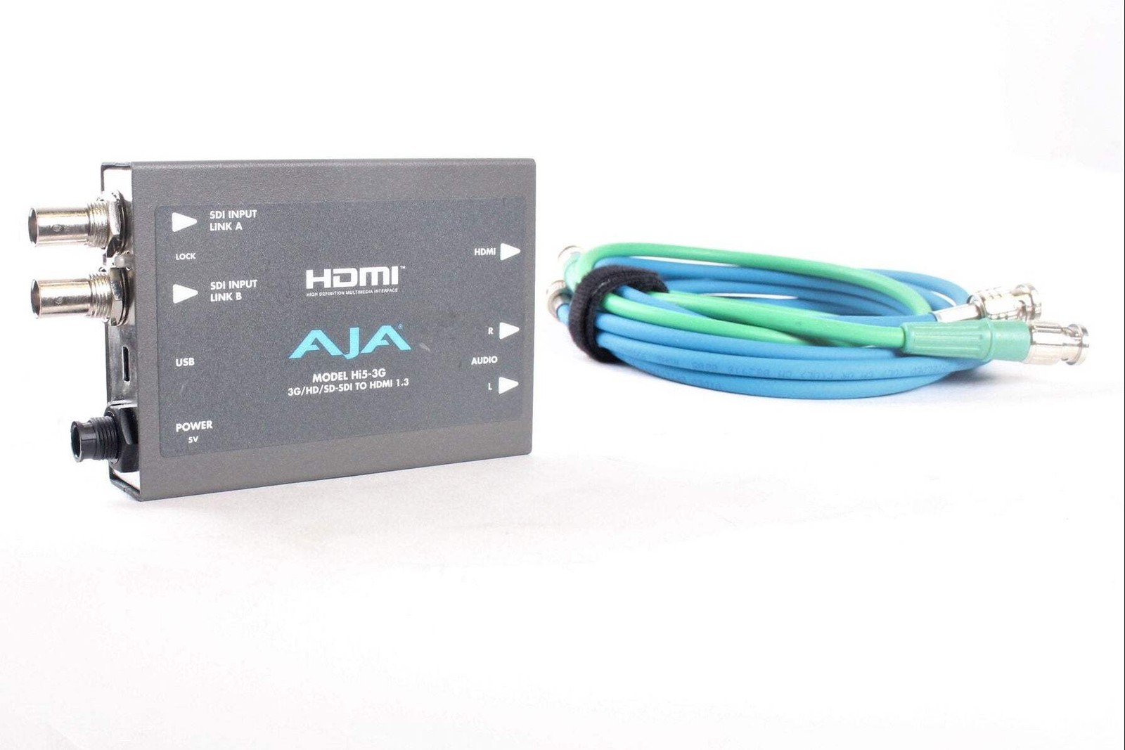 AJA Hi5-3G 3G/Dual Link/HD-SD-SDI to HDMI Converter (NO PSU)