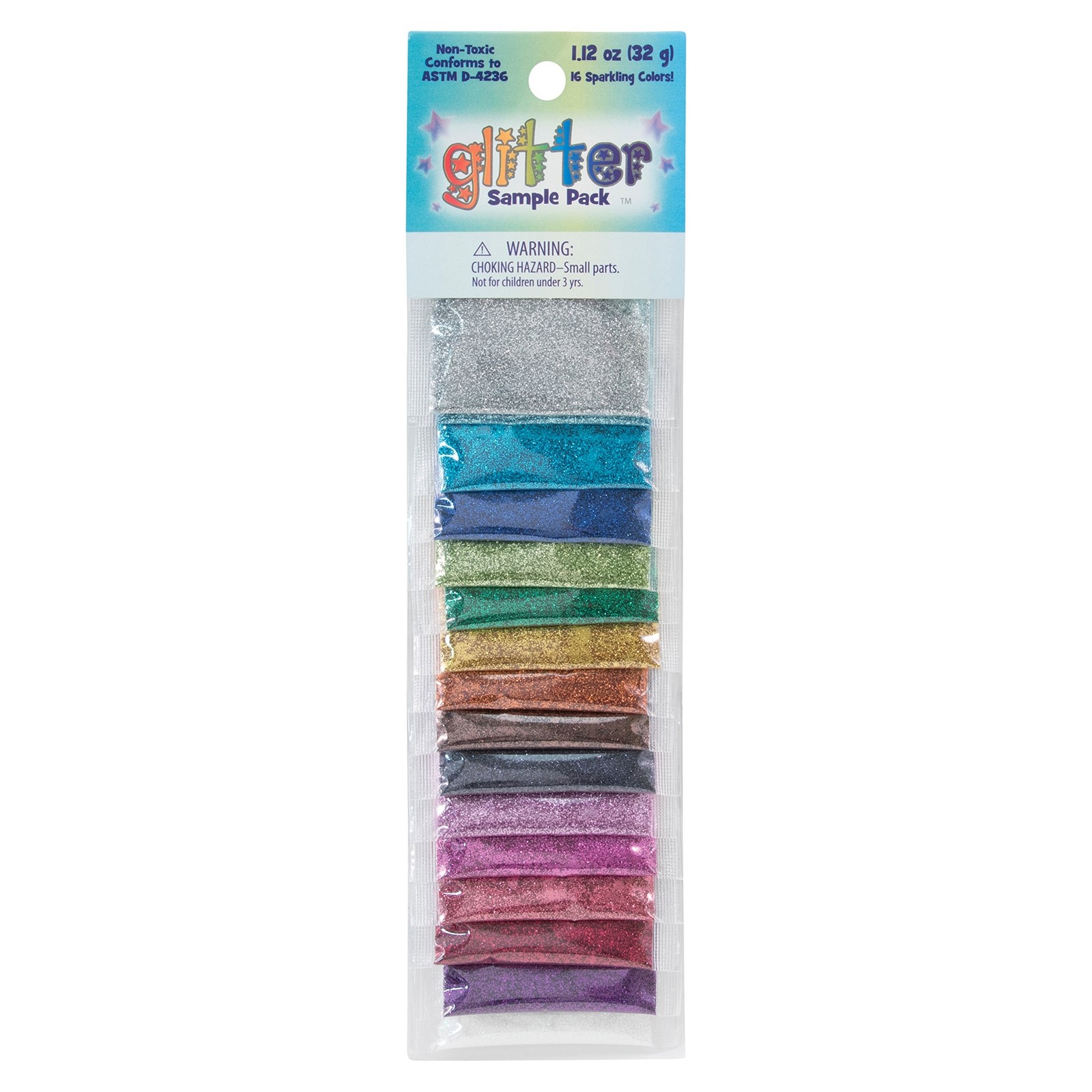Sulyn Sparkling Glitter Sample Pack, Non-Toxic Variety Pack, 16 Assorted Clas...