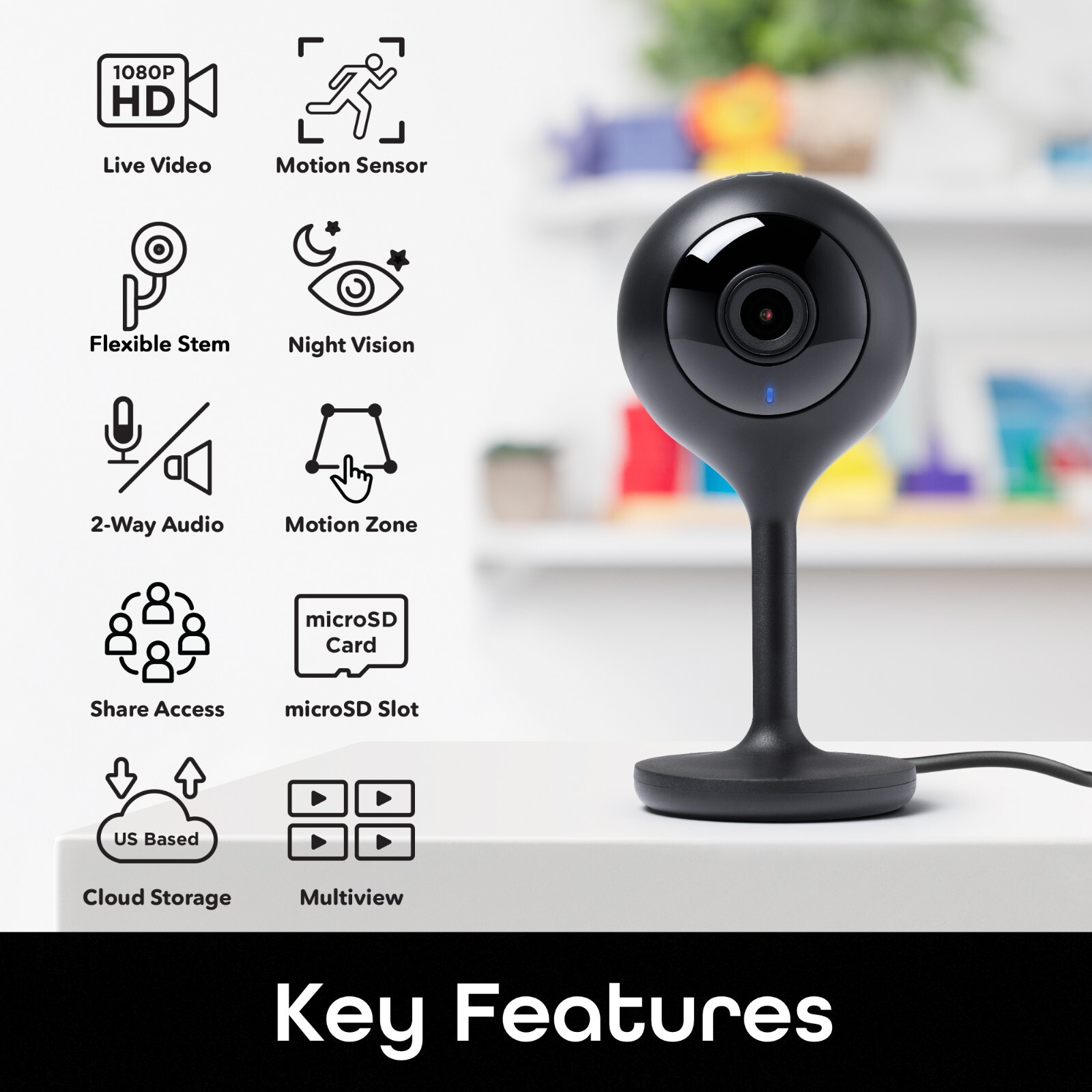 Geeni Look 2 Pack 1080p HD Smart Wi-Fi Security Camera System with Voice Control