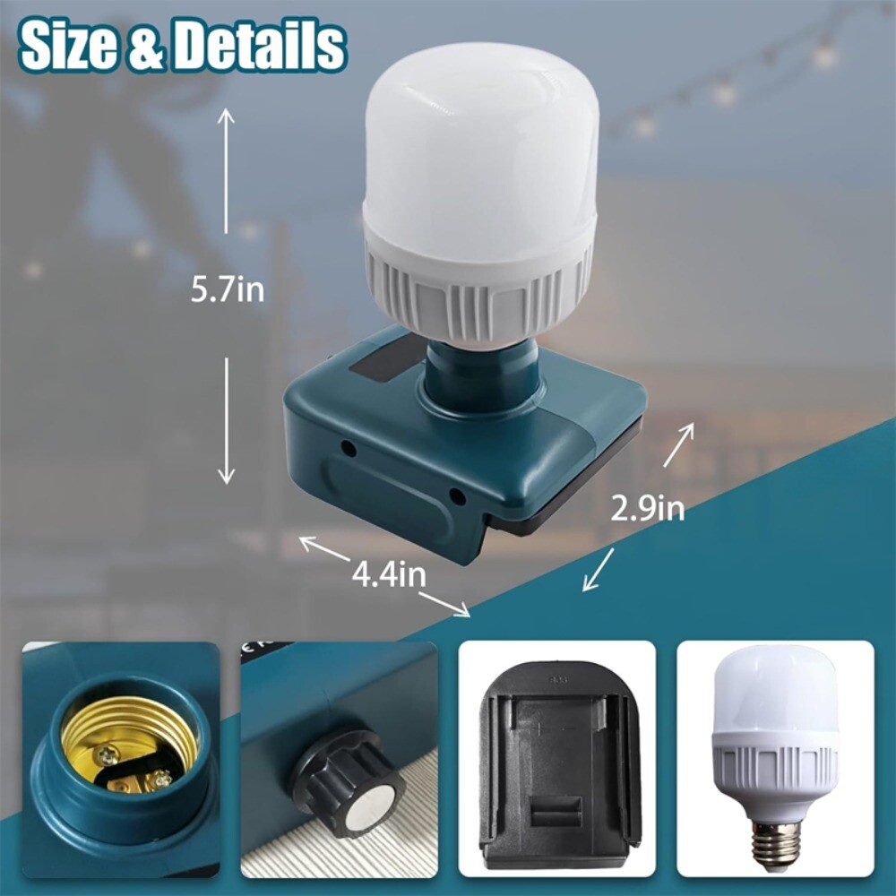 LED Work Light Protable Lamp Flashlight Camping Light for Makita 18V Lantern
