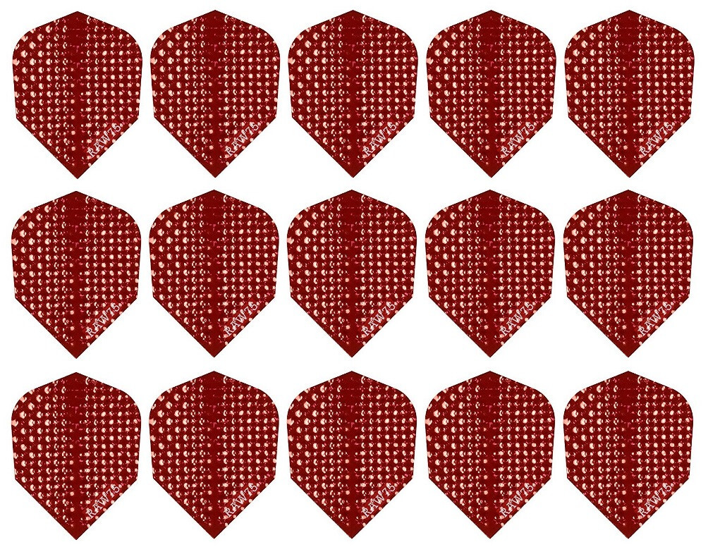 5 Sets Raw 75 Metallic Dimplex Standard Dart Flights - Ships w/ Tracking- Red