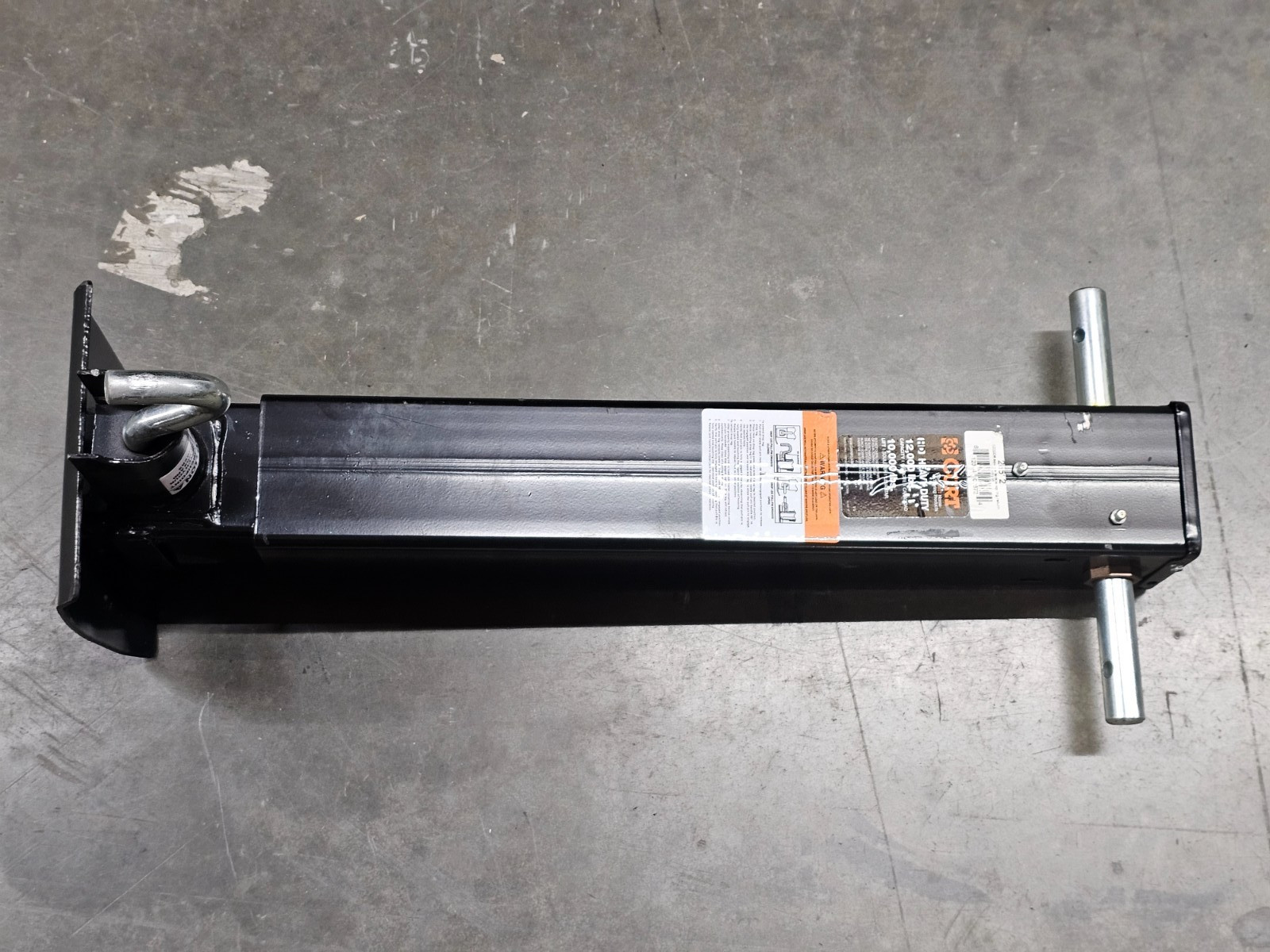 Curt 28512 Direct-Weld Square Trailer Jack 12,000 lb Static Load, 12.5" Travel