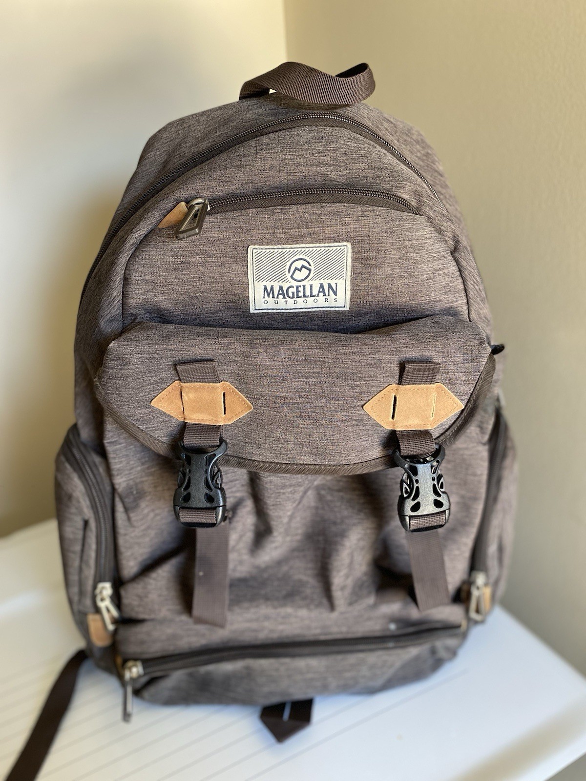 Magellan Outdoors Brown/Black Backpack for Men Outdoor and Everyday Use