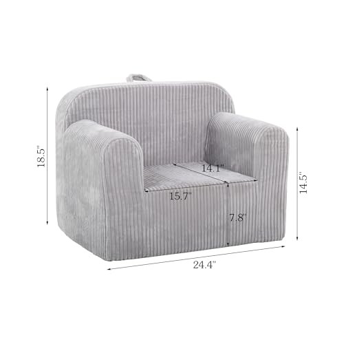 Kids Convertible Sofas Children Lounge Chair (Grey) Grey-new