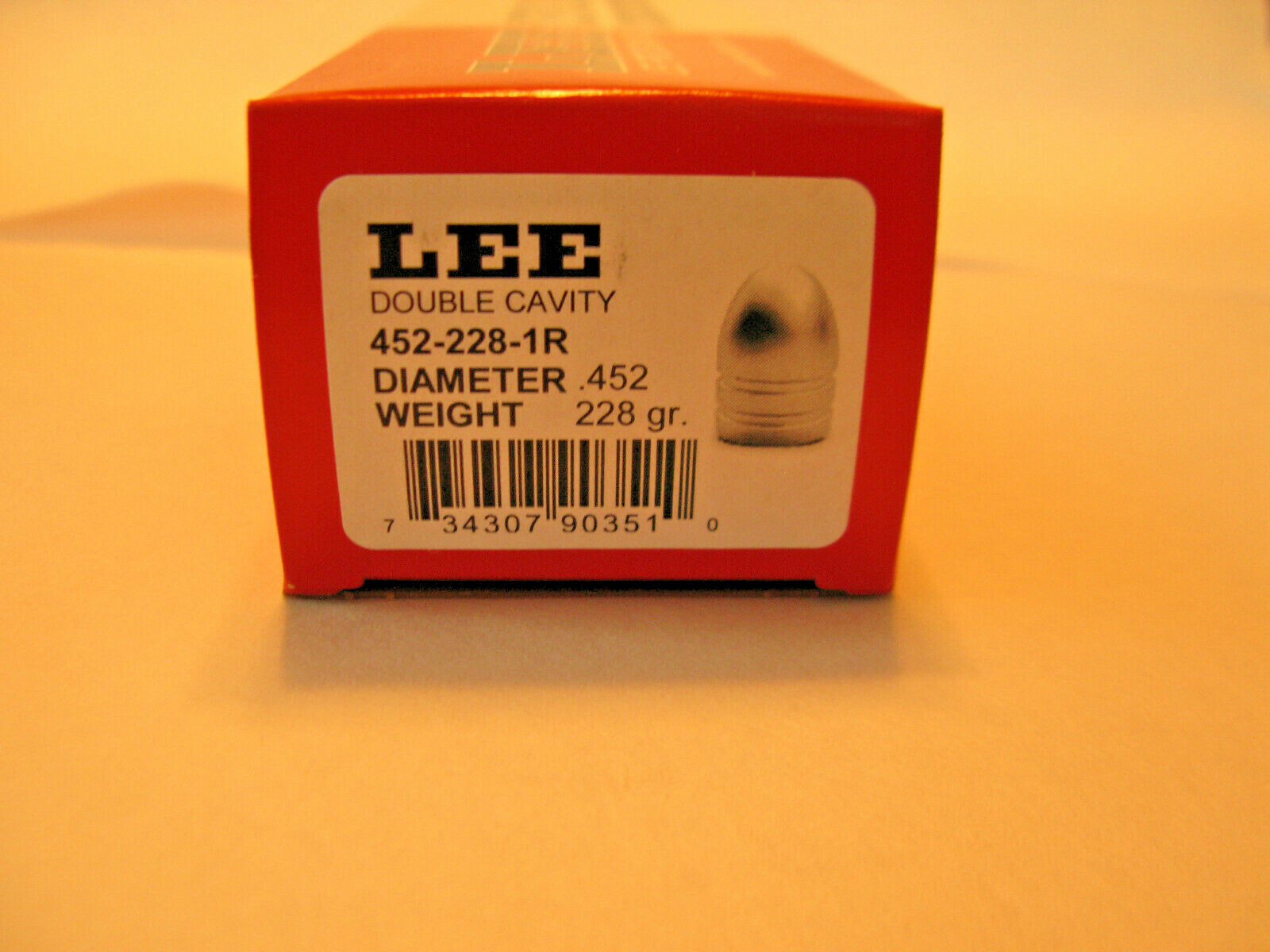 LEE 90351 Lee Precision .452 Cal. 228 Grain 2-Cavity Bullet Mold