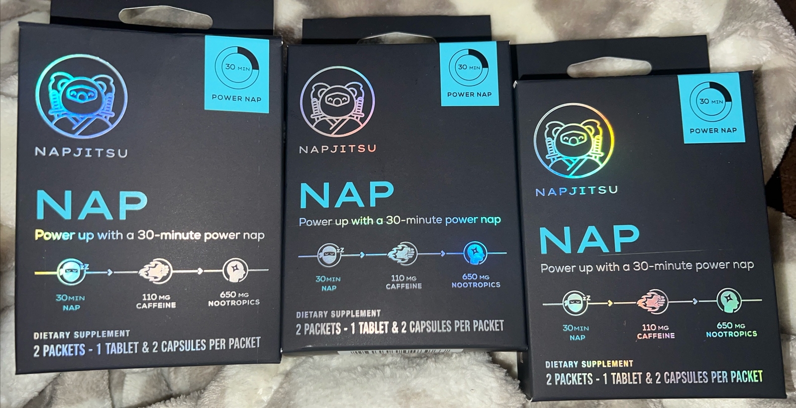 🔥Napjitsu Nap Three Box Lot 🔥 six packets total