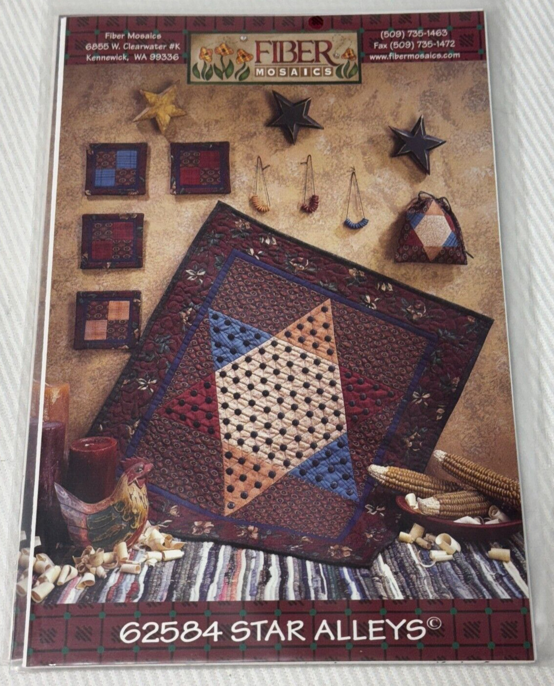 QUILTING / SEWING PATTERN 62579 J. APPLE 'N BEE BY FIBER MOSAICS