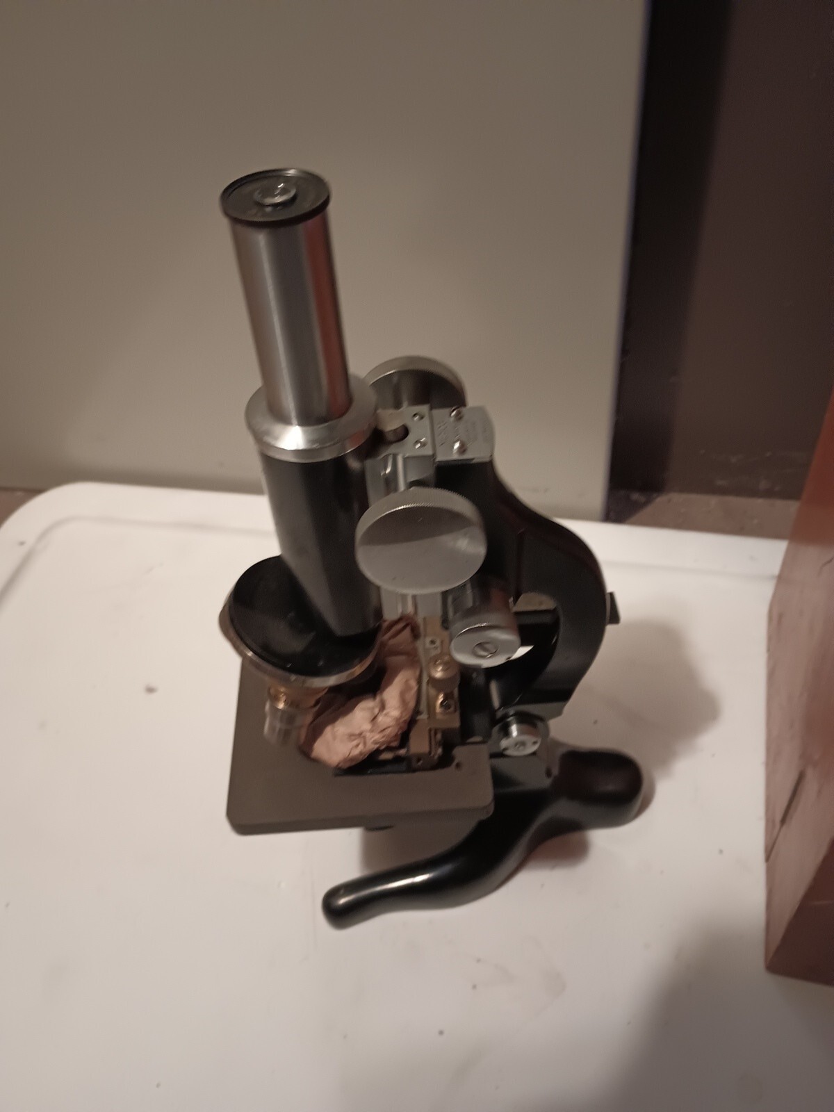 Vintage laboratory microscope KOSMOS STUTTGARD Model 2106 Germany.