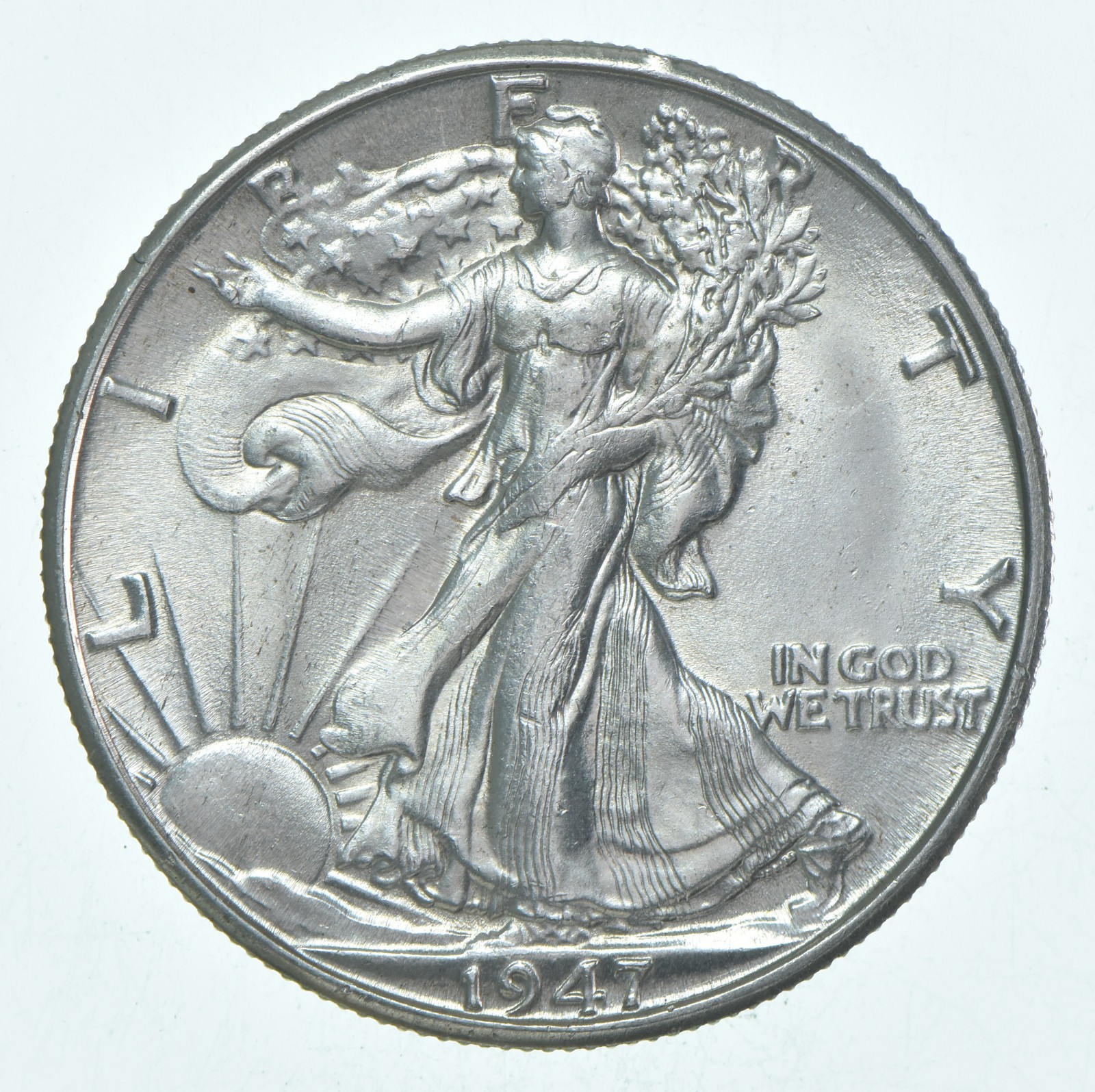 BU 1947-D Walking Liberty Half Dollar Uncirculated 90% Silver