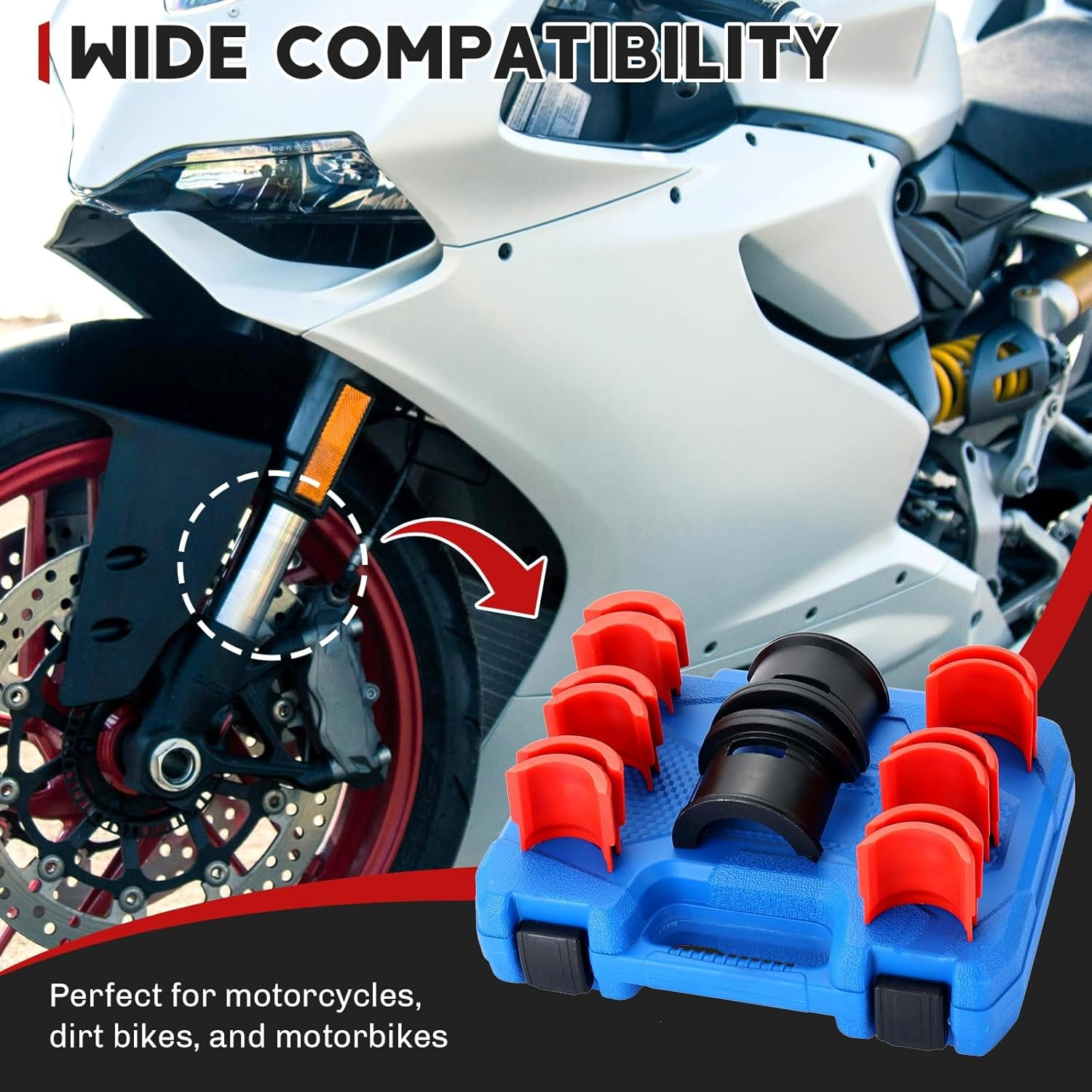 14PCS Motorcycle Bike Fork Seal Driver Tool Kit | Universal Installer Driver Set