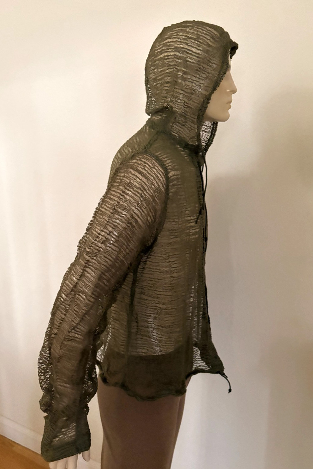 NEW UNISSUED US ARMY INSECT REPELLENT NET MESH JACKET (LARGE)