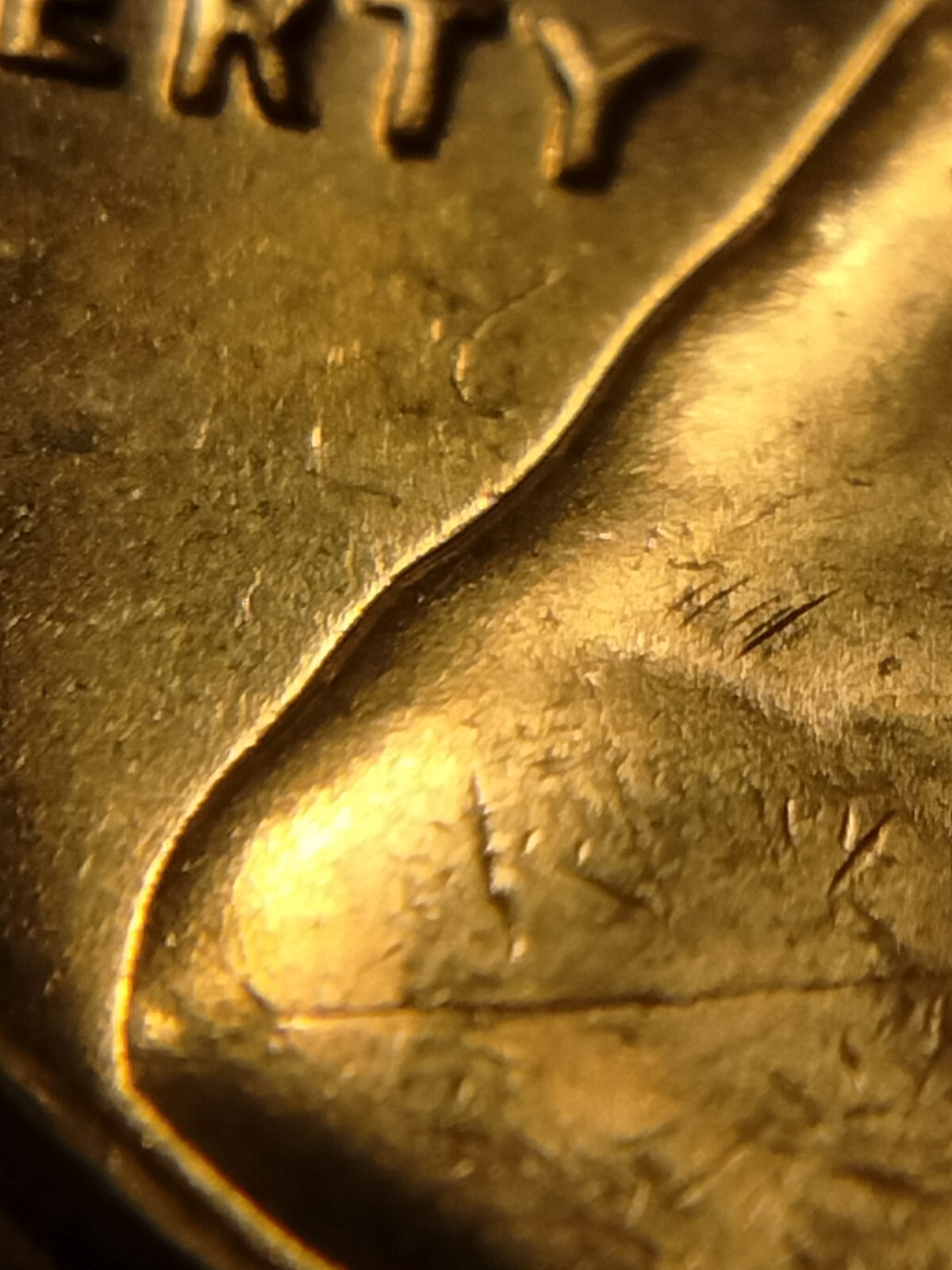 1968 D Lincoln Cent Misaligned Die Struck Thru Errors