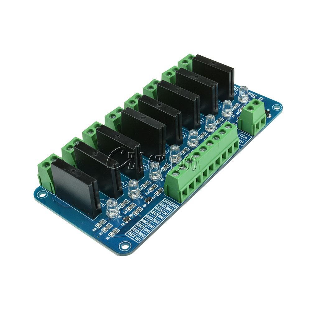 250V 2A 8 Channel SSR G3MB-202P Solid State Relay Module For Arduino NEW