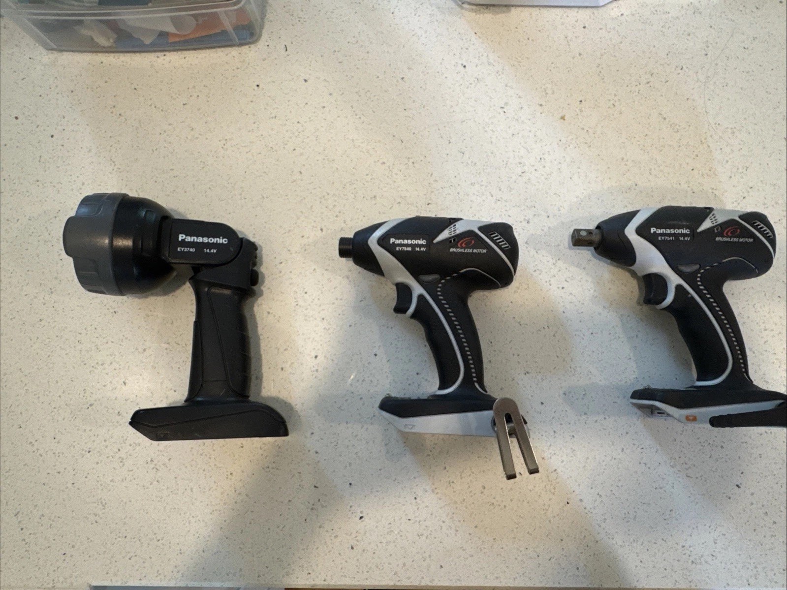 Panasonic 14.4V Cordless Impact Driver EY7540, Wrench EY7541, FlashLight EY3740