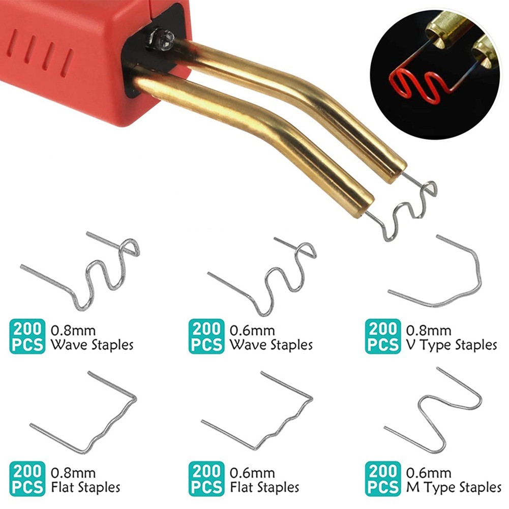 Lightweight and compact welding kit 1200 Hot Staples for Plastic Welding