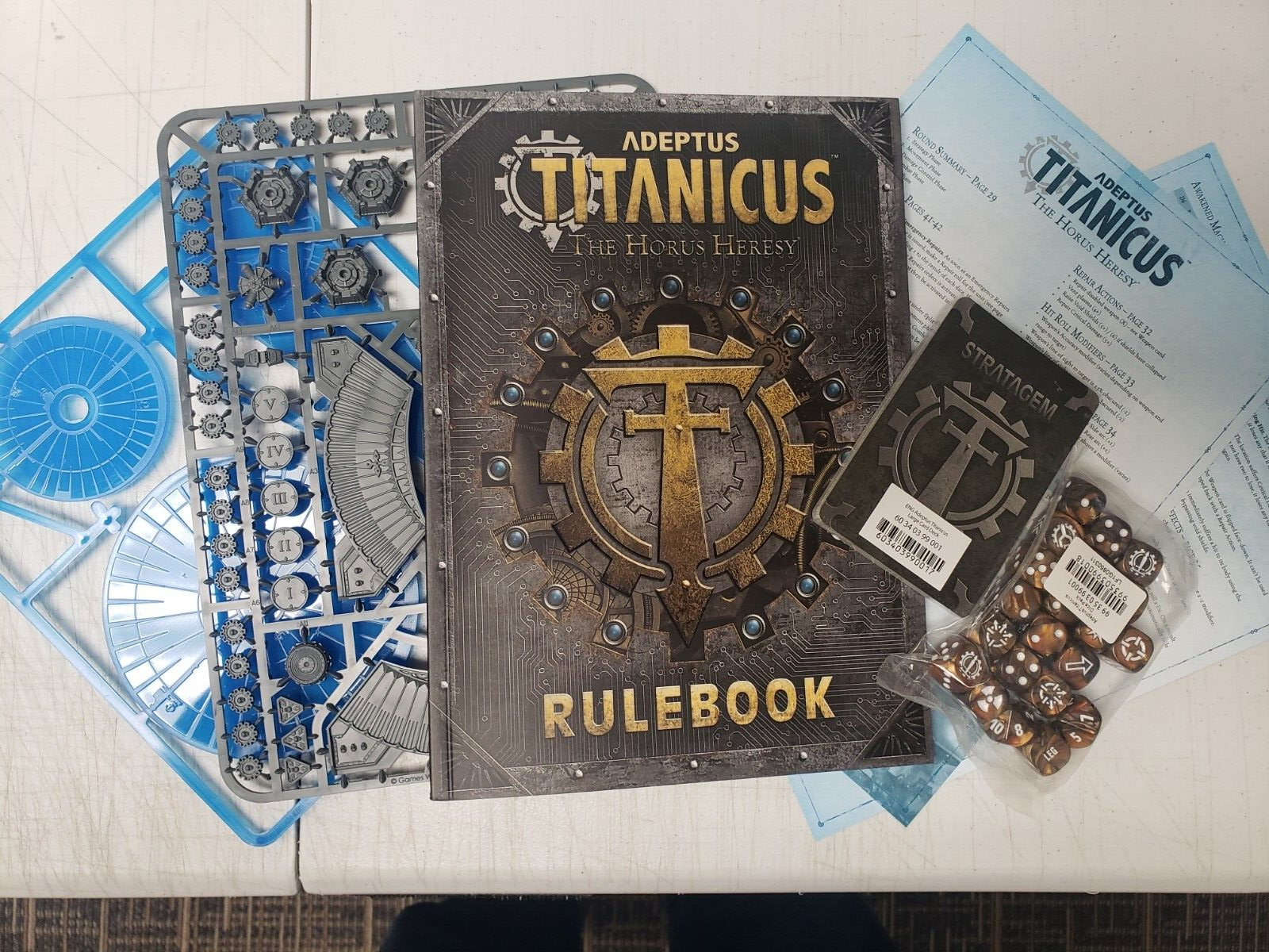 Adeptus Titanicus Rulebook, Templates, Dice, Assets and Reference Sheets, GW