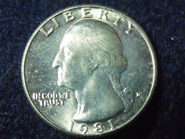 1981 UNCIRCULATED WASHINGTON QUARTER FREE SHIPPING AS ALWAYS TS-33