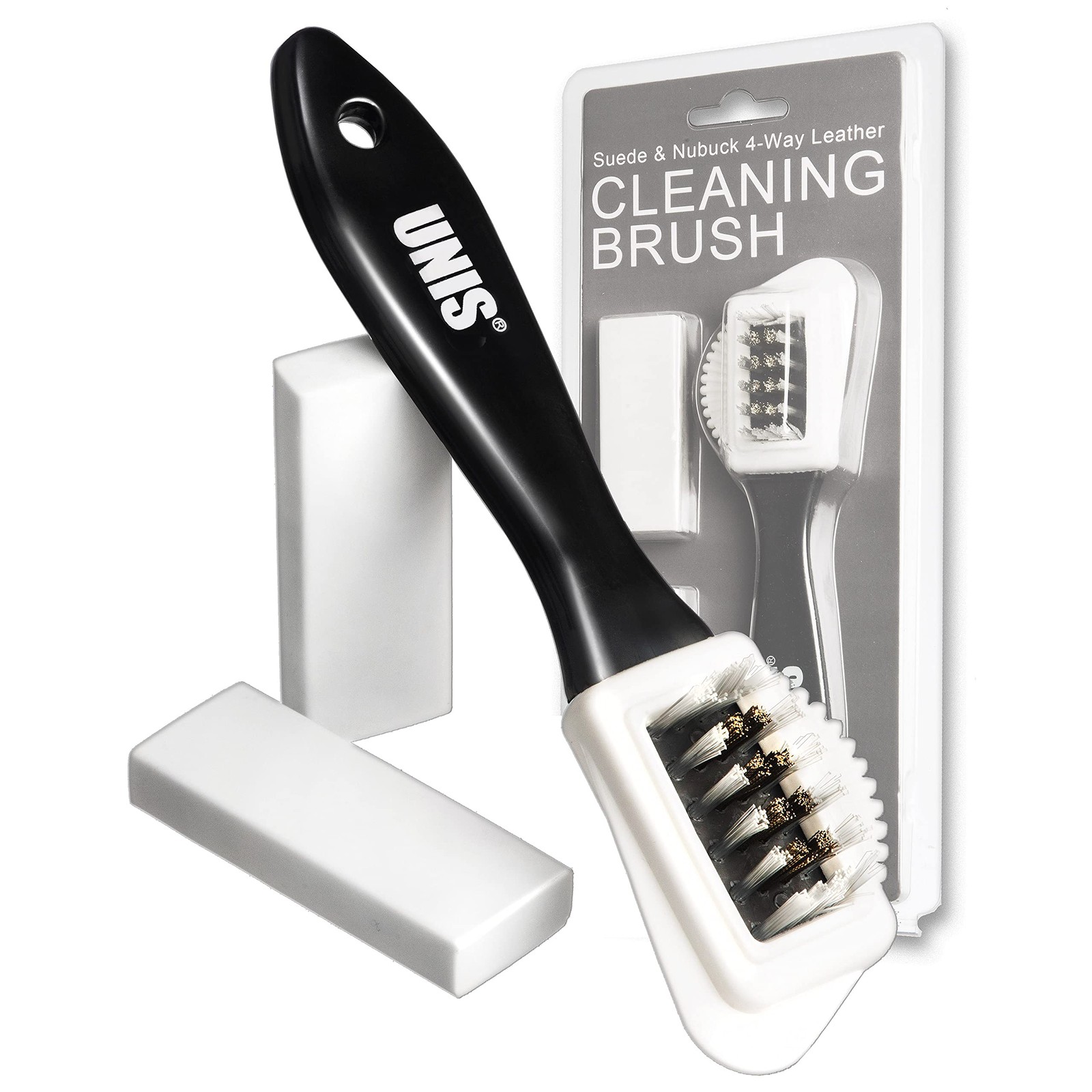 Suede & Nubuck Leather 4 Way Cleaning Caring Brush Shoe & Boots Cleaner Essen...