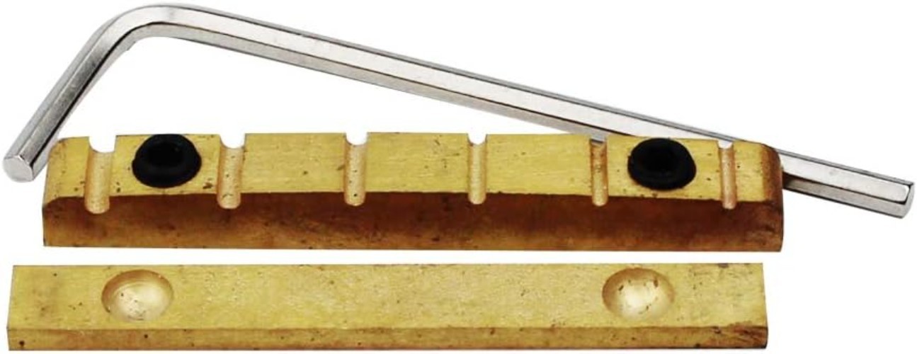 High-Quality 43mm Brass Guitar Nut, Compatible with 6-String Les Paul Models