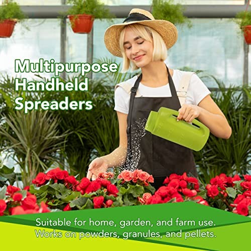 (2-Set) Multipurpose 2L Handheld Spreaders (Blue and Green) - Handheld Shakers