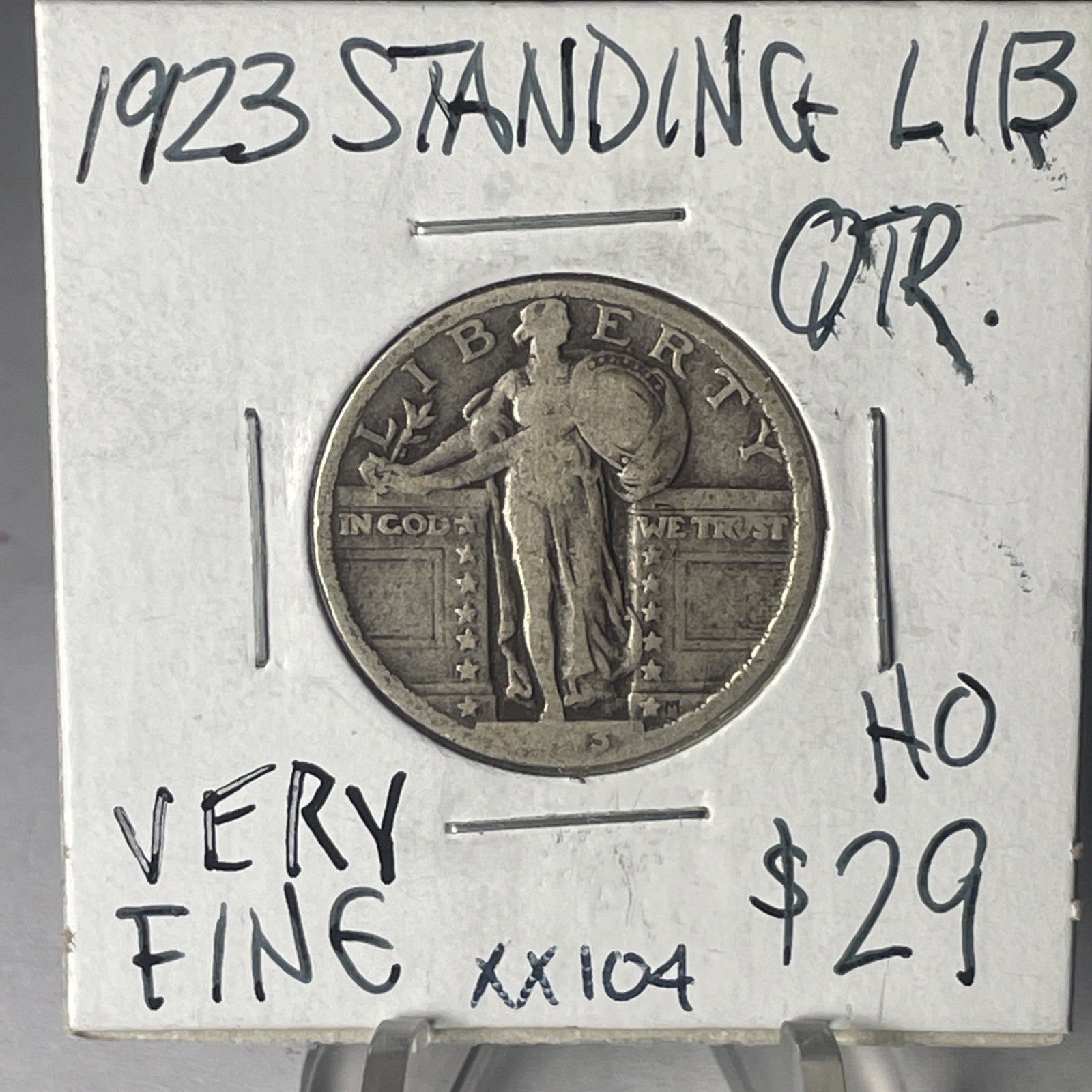 1923 P VERY  BETTER DATE STANDING LIBERTY QUARTER  IN VERY FINE Condition  XX104