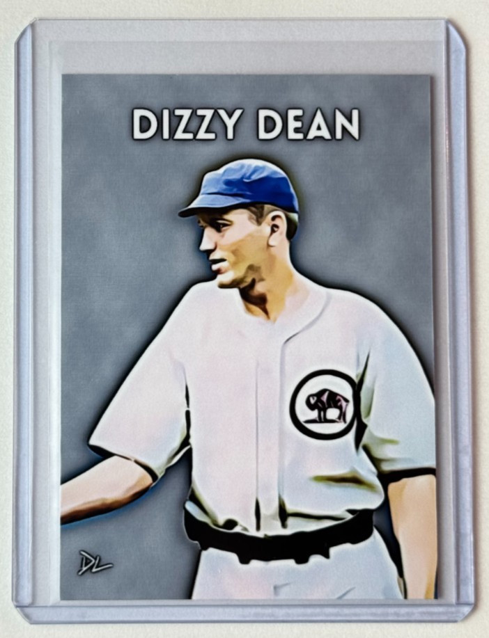 Dizzy Dean Limited Edition Artist Signed "Houston Buffaloes" Trading Card 2/10