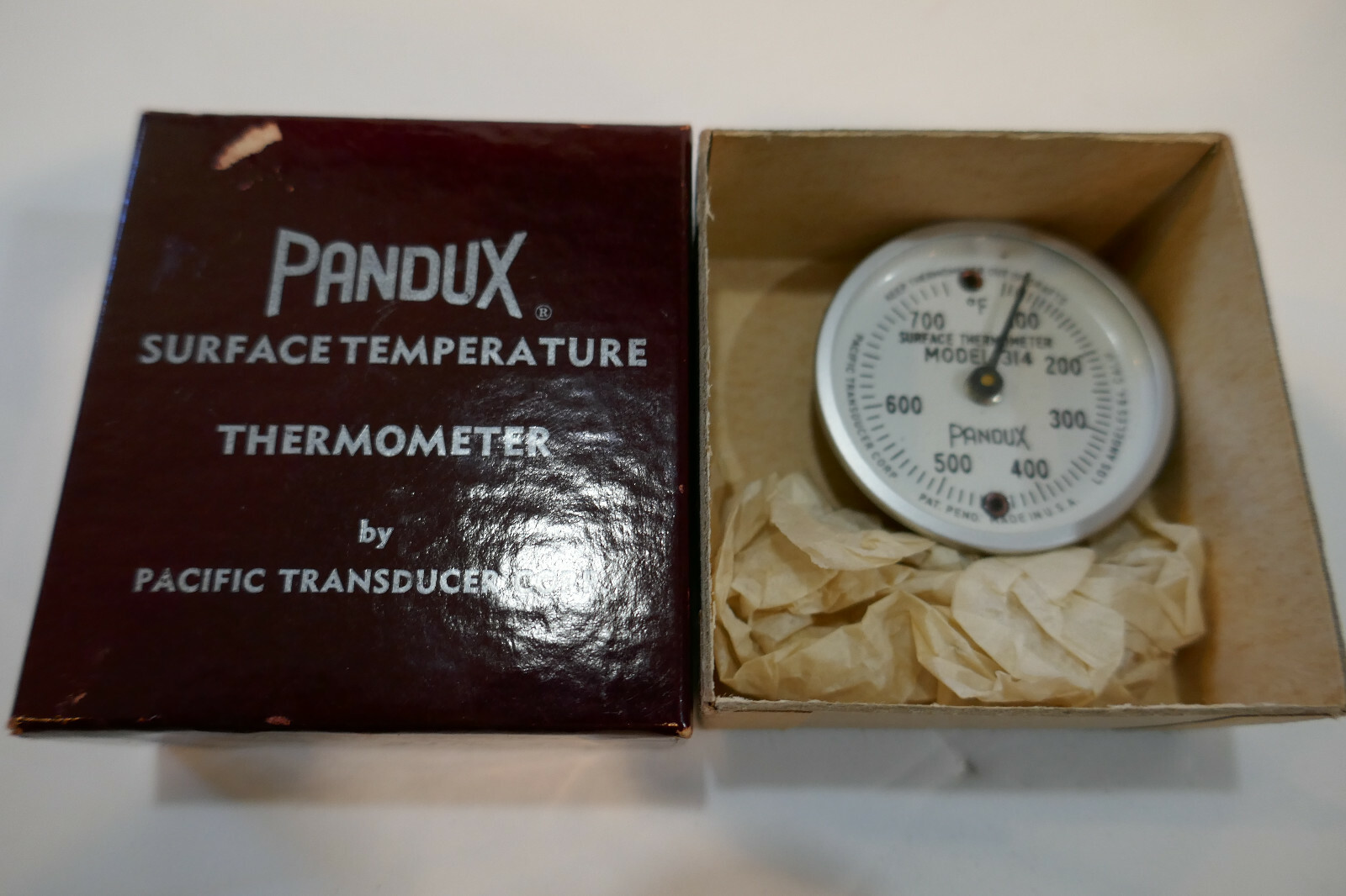 Pandux Hi Heat Surface Temperature Thermometer  Pacific Transducer . MODEL 314