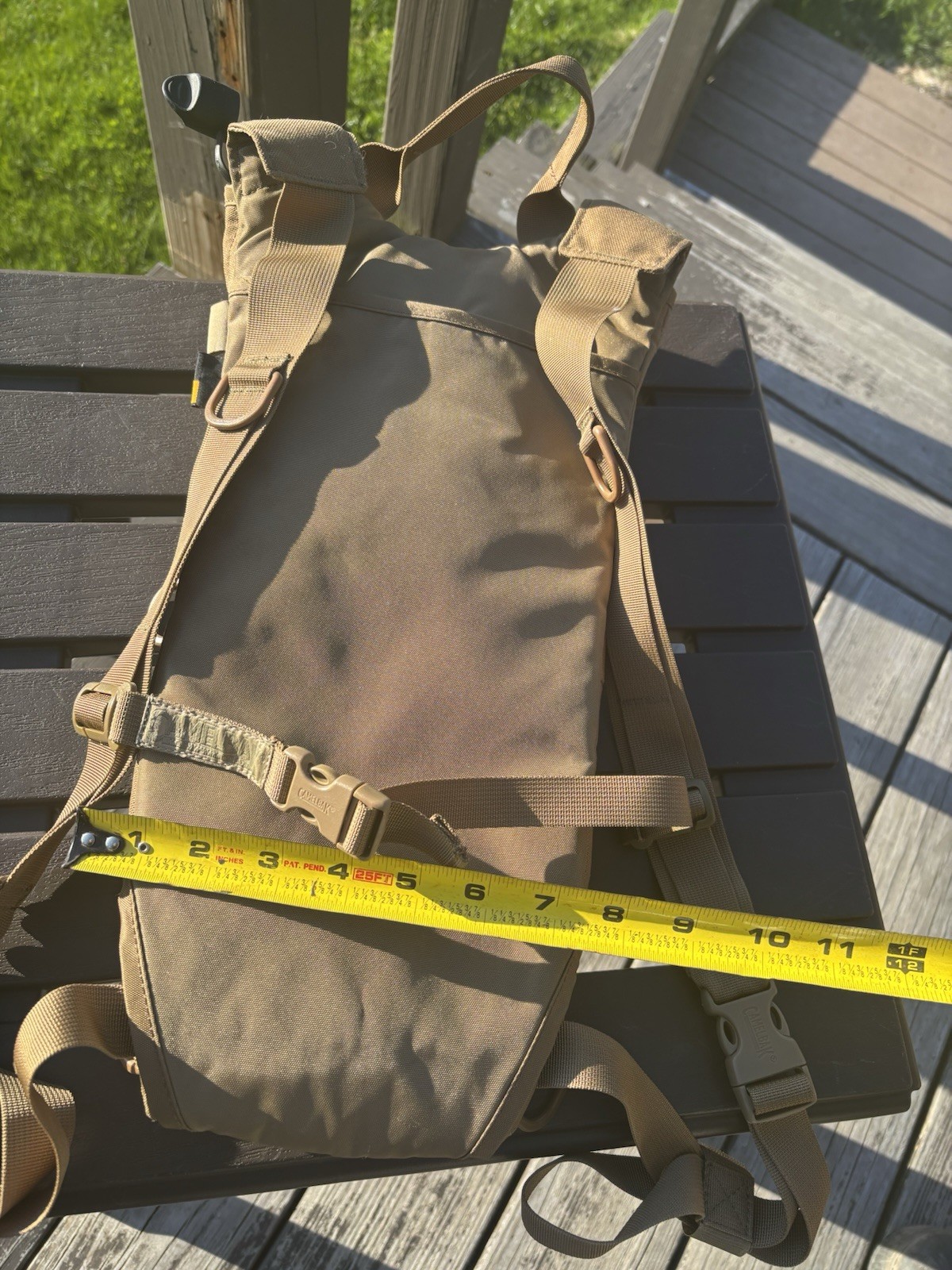 CamelBak Maximum Gear Tan Nylon Hydration Pack Backpack, Adjustable Straps