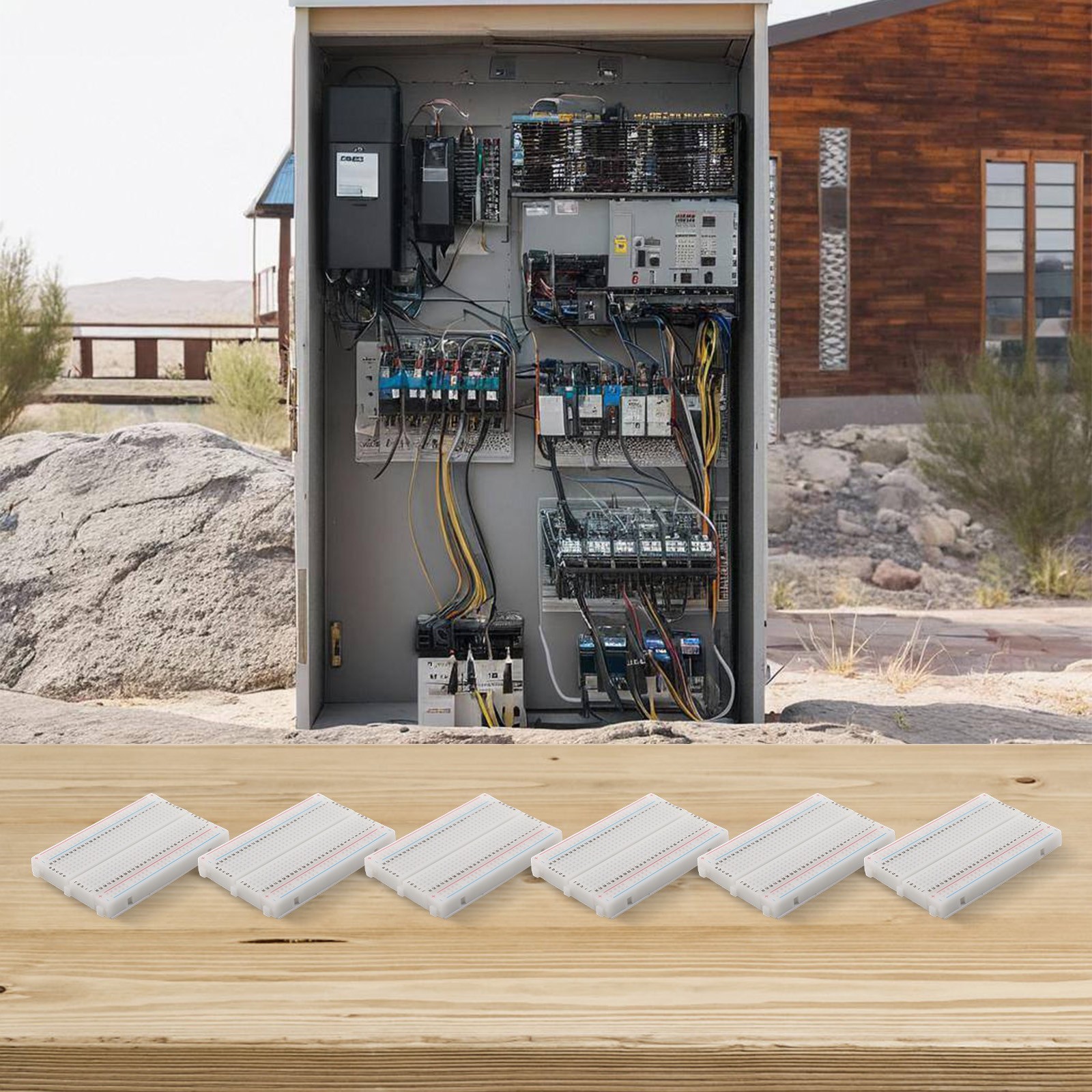 Efficiently Build For Circuits with This Pack of 6 Solderless Breadboards