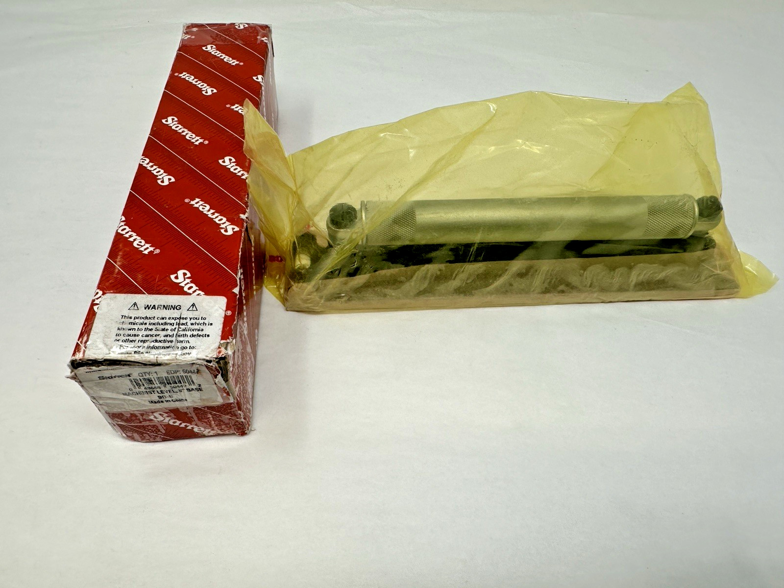 Starrett 98-8 8" Machinists Precision Level Ground Graduated Vial Cast Iron