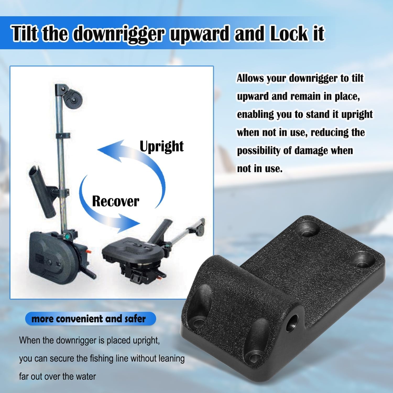 Scotty Downrigger Tilt-Up Mounting Bracket 1023 for 1080-1116&2500,Not 1050/1060