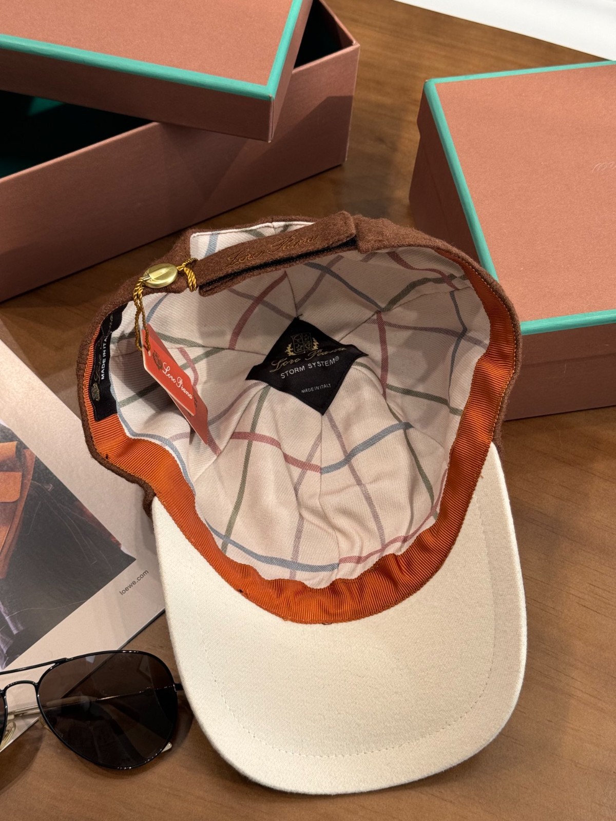 Loro Piana wool baseball cap, new versatile classic retro style.