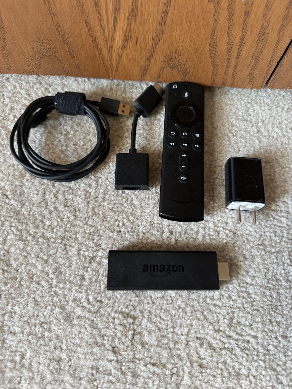 Amazon LY73PR Fire TV Stick 2nd Gen with Remote, USB Cable Dongle, Power Adapter