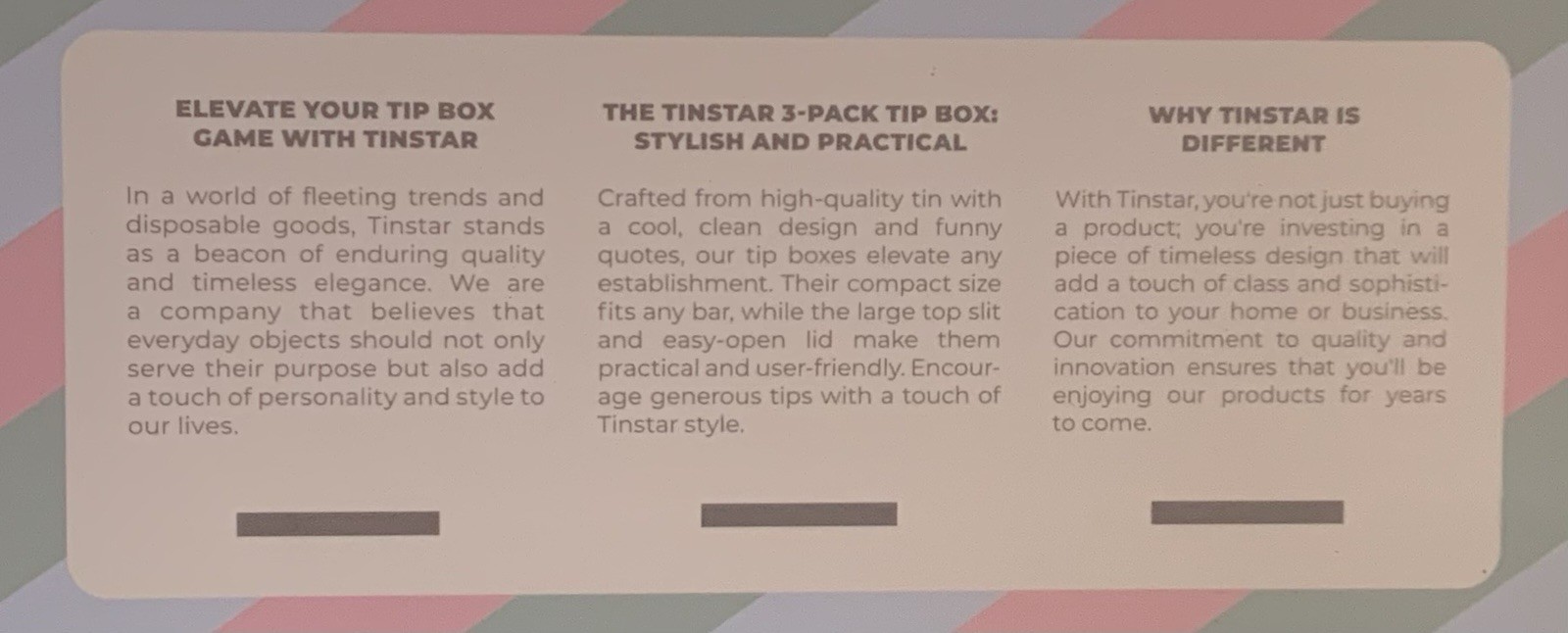 Tinstar Tip Boxes - 3 Pack