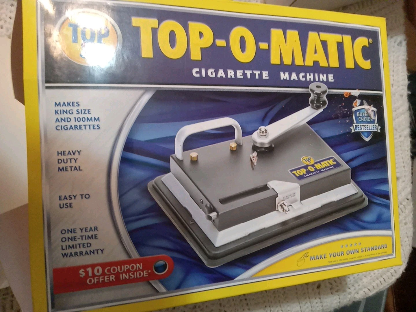 💥 TOP-O- MATIC CIGARETTE ROLLING MACHINE ✨ WORKS W/ KING SIZE & 100MM TUBES
